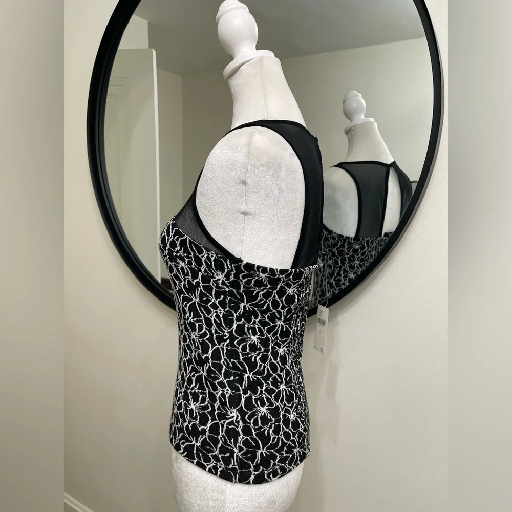 NWT Anthropologie Maeve Illusion Top size Small new black color - Picture 6 of 7